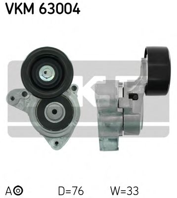 SKF - VKM 63004 - Натяжной ролик, поликлиновойремень (Ременный привод)