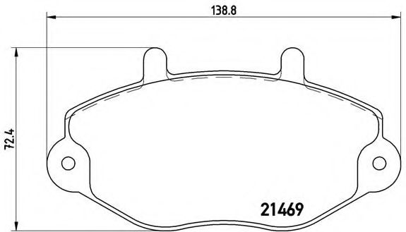 BREMBO - P 24 033 - Комплект тормозных колодок, дисковый тормоз (Тормозная система)