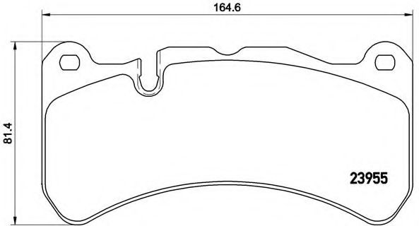 BREMBO - P 50 092 - Комплект тормозных колодок, дисковый тормоз (Тормозная система)