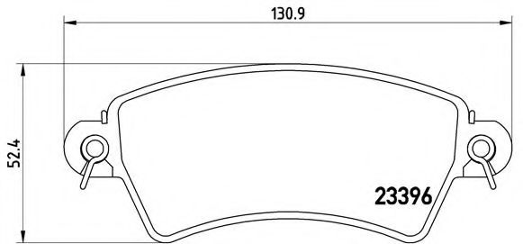 BREMBO - P 61 065 - Комплект тормозных колодок, дисковый тормоз (Тормозная система)