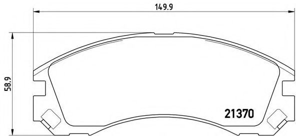 BREMBO - P 61 089 - Комплект тормозных колодок, дисковый тормоз (Тормозная система)