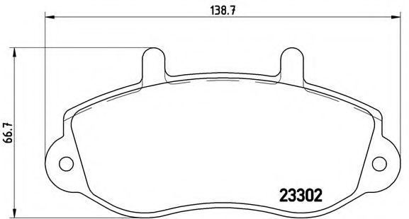 BREMBO - P 68 025 - Комплект тормозных колодок, дисковый тормоз (Тормозная система)