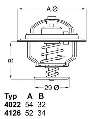 WAHLER - 4022.82D - Термостат, охлаждающая жидкость (Охлаждение)