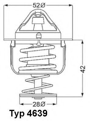 WAHLER - 4639.82D - Термостат, охлаждающая жидкость (Охлаждение)