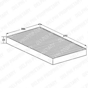 DELPHI - TSP0325067 - Фильтр, воздух во внутренном пространстве