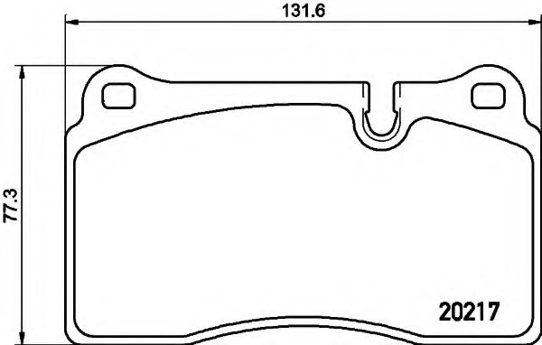 HELLA - 8DB 355 013-201 - Комплект тормозных колодок, дисковый тормоз (Тормозная система)