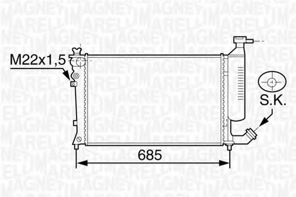 MAGNETI MARELLI - 350213119200 - Радиатор, охлаждение двигателя (Охлаждение)