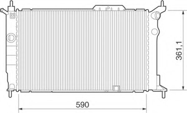 MAGNETI MARELLI - 350213277000 - Радиатор, охлаждение двигателя (Охлаждение)