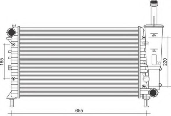 MAGNETI MARELLI - 350213902000 - Радиатор, охлаждение двигателя (Охлаждение)