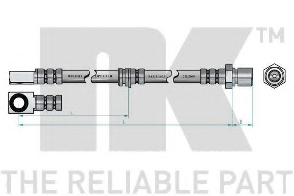 NK - 853643 - Тормозной шланг (Тормозная система)