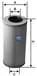 UFI - 25.587.00 - Масляный фильтр (Смазывание)
