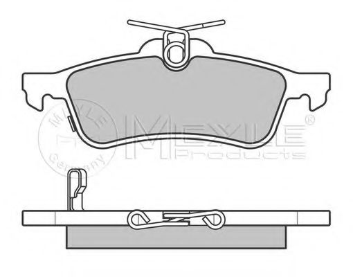 MEYLE - 025 245 7415/W - Комплект тормозных колодок, дисковый тормоз (Тормозная система)