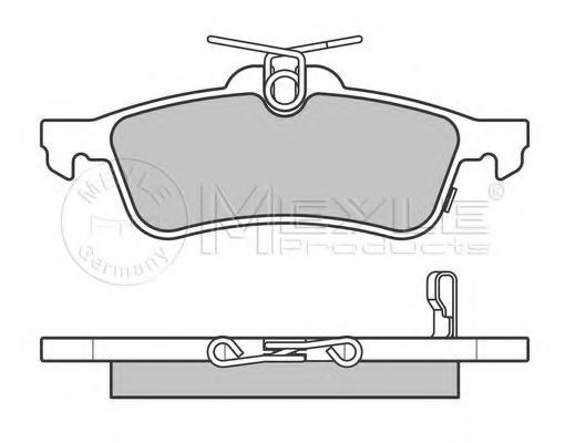 MEYLE - 025 245 7415/W - Комплект тормозных колодок, дисковый тормоз (Тормозная система)