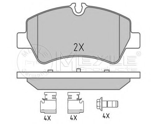 MEYLE - 025 256 0418 - Комплект тормозных колодок, дисковый тормоз (Тормозная система)