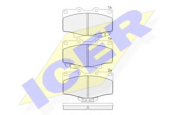 ICER - 141025 - Комплект тормозных колодок, дисковый тормоз (Тормозная система)