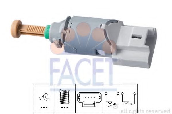 FACET - 7.1227 - Выключатель фонаря сигнала торможения (Сигнализация)