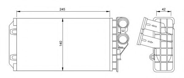 NRF - 54251 - Теплообменник, отопление салона (Отопление / вентиляция)