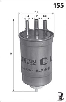 MECAFILTER - ELG5290 - Топливный фильтр (Система подачи топлива)