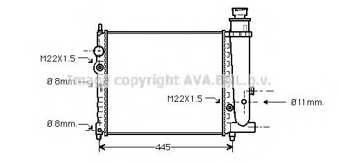 AVA QUALITY COOLING - PE2073 - Радиатор, охлаждение двигателя (Охлаждение)