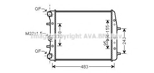 AVA QUALITY COOLING - SAA2005 - Радиатор, охлаждение двигателя (Охлаждение)