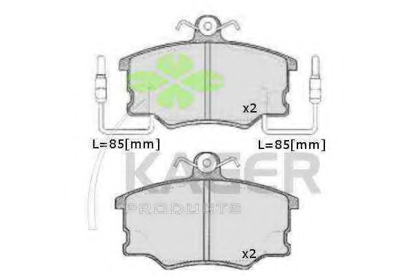 KAGER - 35-0228 - Комплект тормозных колодок, дисковый тормоз