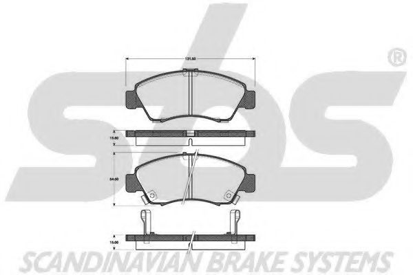 SBS - 1501222625 - Комплект тормозных колодок, дисковый тормоз (Тормозная система)