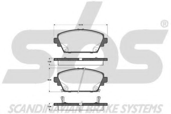 SBS - 1501222630 - Комплект тормозных колодок, дисковый тормоз (Тормозная система)