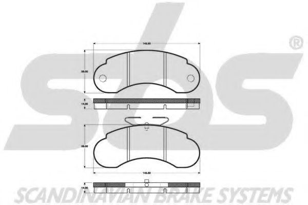 SBS - 1501223311 - Комплект тормозных колодок, дисковый тормоз (Тормозная система)