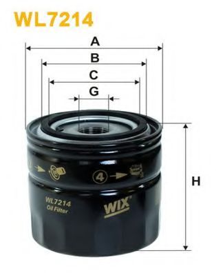 WIX FILTERS - WL7214 - Масляный фильтр (Смазывание)
