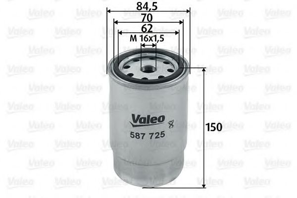 VALEO - 587725 - Топливный фильтр (Система подачи топлива)