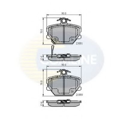 COMLINE - CBP31019 - Комплект тормозных колодок, дисковый тормоз (Тормозная система)