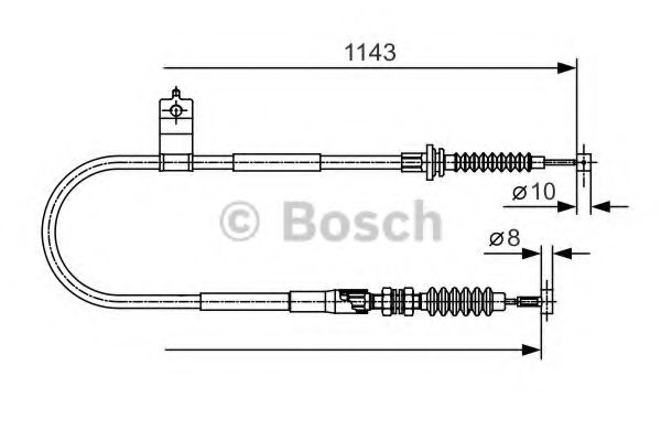 BOSCH - 1 987 482 056 - Трос, стояночная тормозная система (Тормозная система)