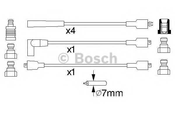 BOSCH - 0 986 356 834 - Комплект проводов зажигания (Система зажигания)