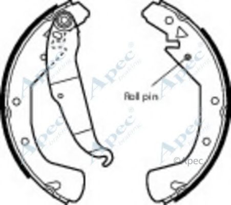 APEC BRAKING - SHU552 - Комплект тормозных колодок (Тормозная система)