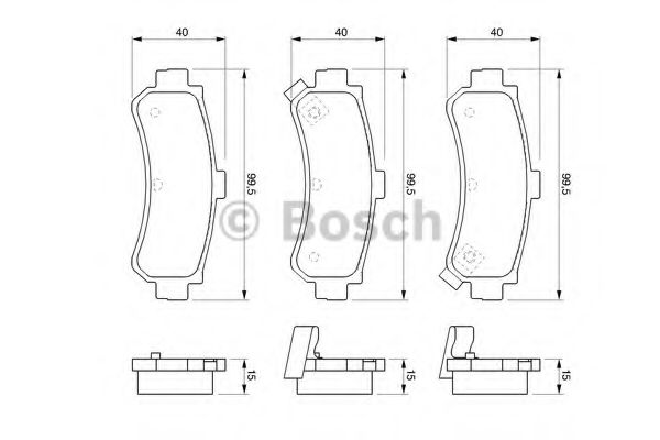 BOSCH - 0 986 424 734 - Комплект тормозных колодок, дисковый тормоз (Тормозная система)