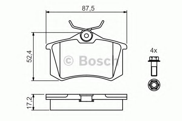 BOSCH - 0 986 461 769 - Комплект тормозных колодок, дисковый тормоз (Тормозная система)