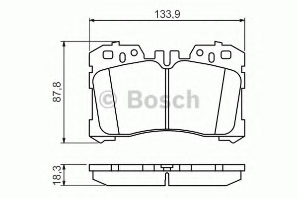 BOSCH - 0 986 494 423 - Комплект тормозных колодок, дисковый тормоз (Тормозная система)