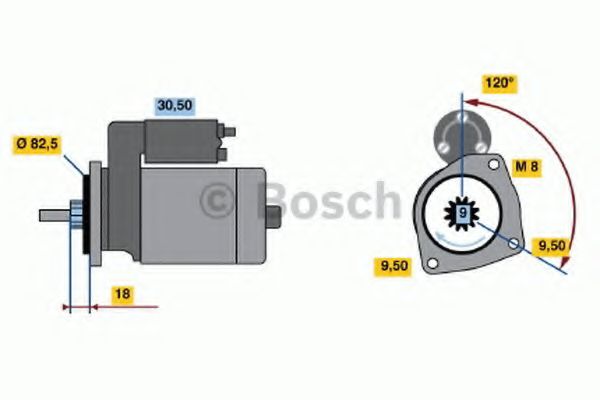 BOSCH - 0 001 110 007 - Стартер (Система стартера)