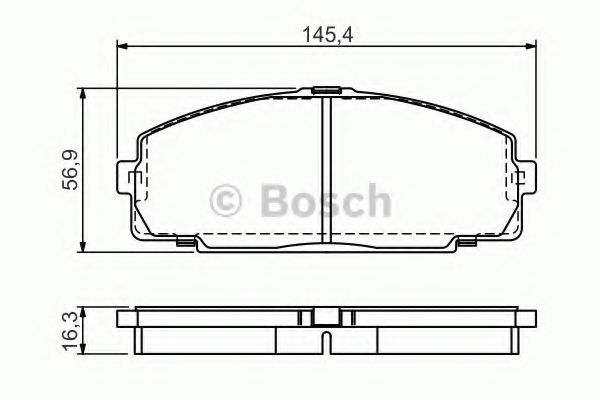 BOSCH - 0 986 495 058 - Комплект тормозных колодок, дисковый тормоз (Тормозная система)