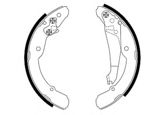 HELLA PAGID - 8DB 355 001-691 - Комплект тормозных колодок (Тормозная система)