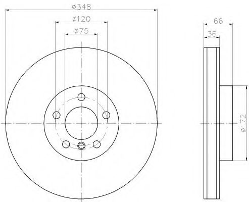 HELLA PAGID - 8DD 355 119-271 - Тормозной диск (Тормозная система)