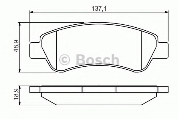 BOSCH - 0 986 495 254 - Комплект тормозных колодок, дисковый тормоз (Тормозная система)