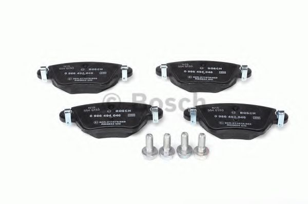 BOSCH - 0 986 494 046 - Комплект тормозных колодок, дисковый тормоз (Тормозная система)