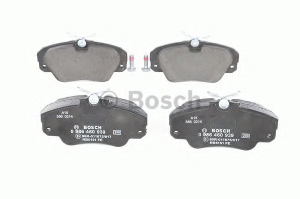 BOSCH - 0 986 460 939 - Комплект тормозных колодок, дисковый тормоз (Тормозная система)