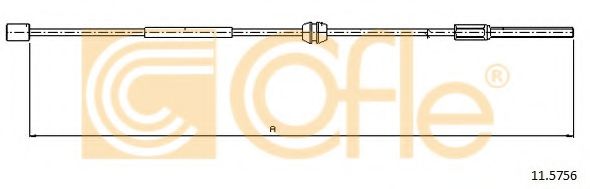 COFLE - 11.5756 - Трос, стояночная тормозная система (Тормозная система)