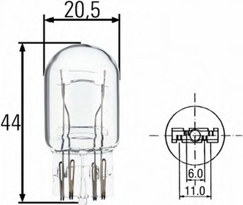 HELLA - 8GD 008 893-002 - Лампа накаливания, фонарь сигнала тормоза/задний габаритный (Освещение)