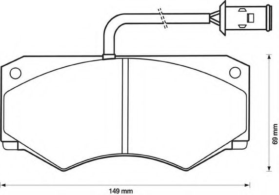 BENDIX - 571419B - Комплект тормозных колодок, дисковый тормоз