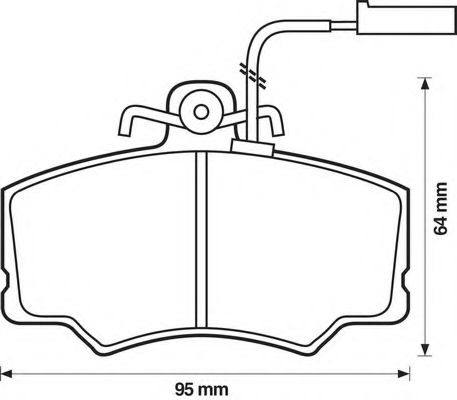 BENDIX - 571433B - Комплект тормозных колодок, дисковый тормоз