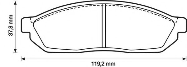 BENDIX - 572250B - Комплект тормозных колодок, дисковый тормоз