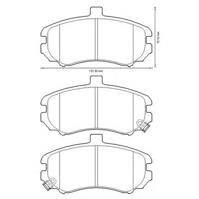 BENDIX - 572622B - Комплект тормозных колодок, дисковый тормоз